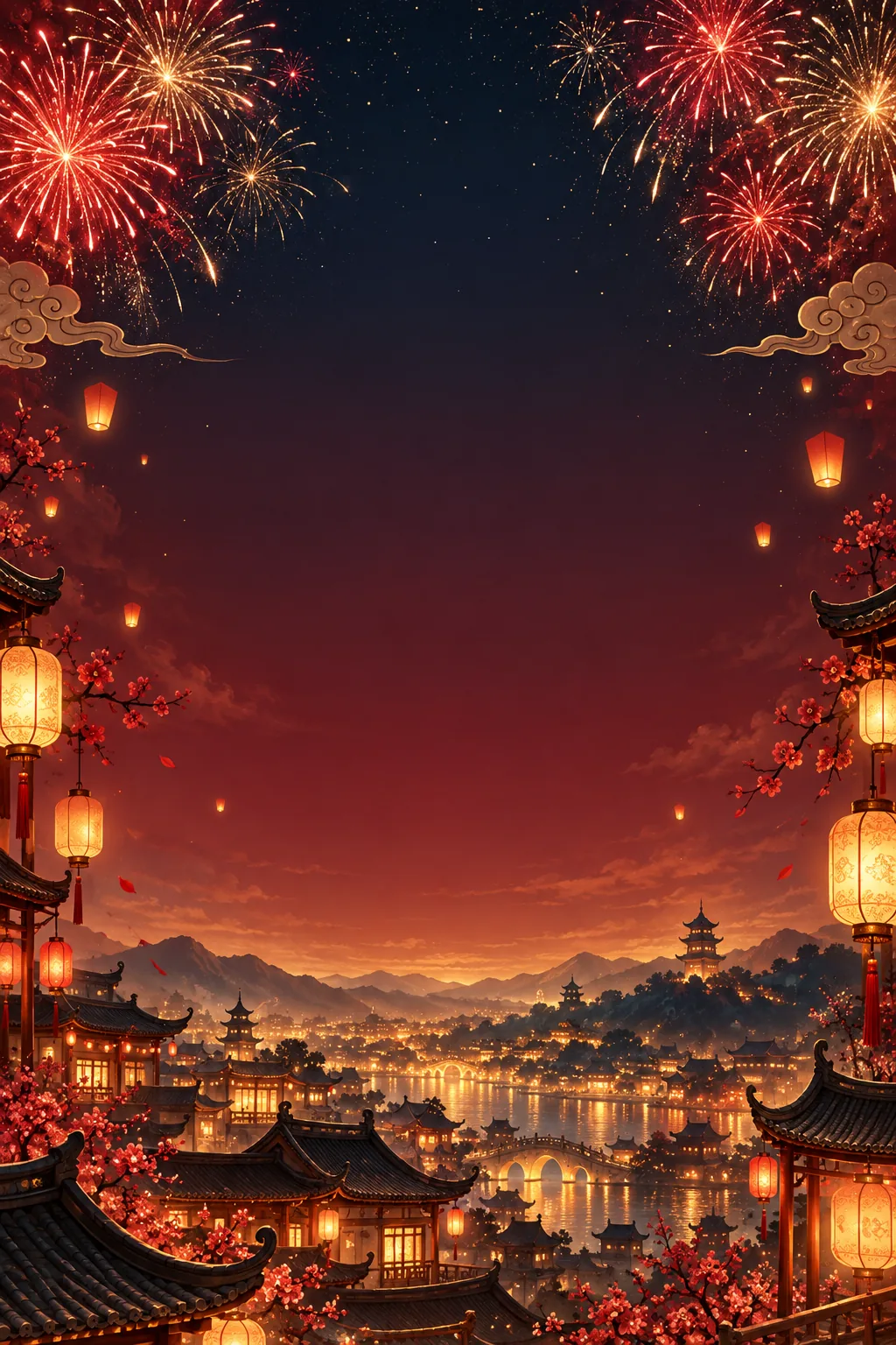 国风节日烟火